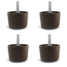 1-1/2"""" Inch Universele Donkerbruine Kunststof Meubelpoten Bank/Bank/Stoel 5/16"""" - Set van 4