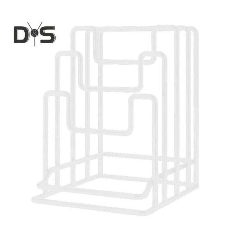 (white, 1pc) 1/2pcs Cutting Board Holder Pot Lid Rack 5 Grid Design Strong Load-bearing Kitchen Countertop Chopping Board Organizer Stand