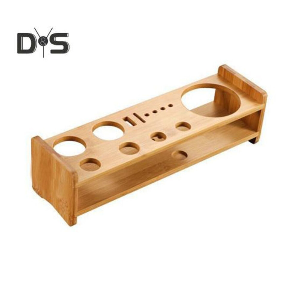 Bartender Tool Kit Holder Cocktail Shaker Set Holder Large Capacity Versatile Multipurpose Wooden Bartending Tool Storage Rack