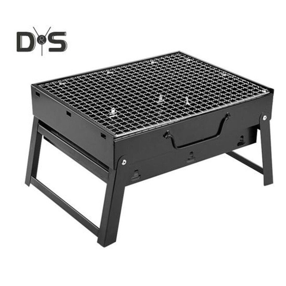 Portable Bbq Grill Stainless Steel Easy To Use Removable Grid Foldable Charcoal Grill For Outdoor Picnic Garden Camping