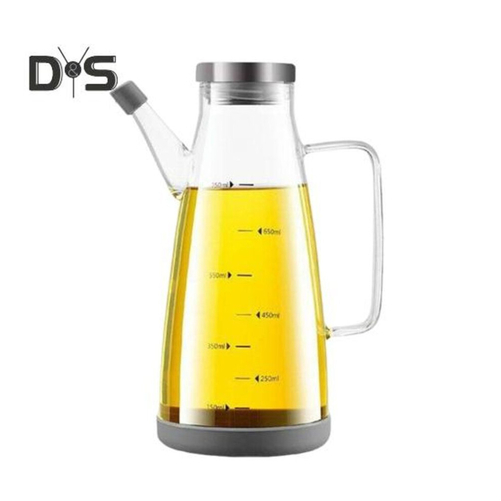 (as the picture, 750ML 1pc) Glass Oil Dispenser Bottle with Drip-Free Spout 550/750/1000ml Large Capacity Oil Pot Heat-Resistant Oil Vinegar Dispenser Container Bottles Kitchen
