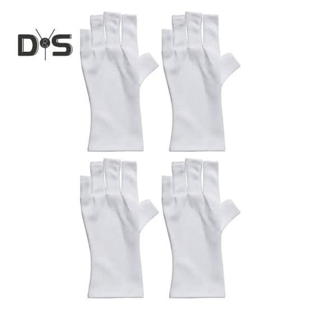 (white, 2 Pairs) 1/2 Pairs Cotton Moisturizing Gloves For Dry Hands Fingerless Soothing Hydrating Touchscreen Gloves For Spa Men Women