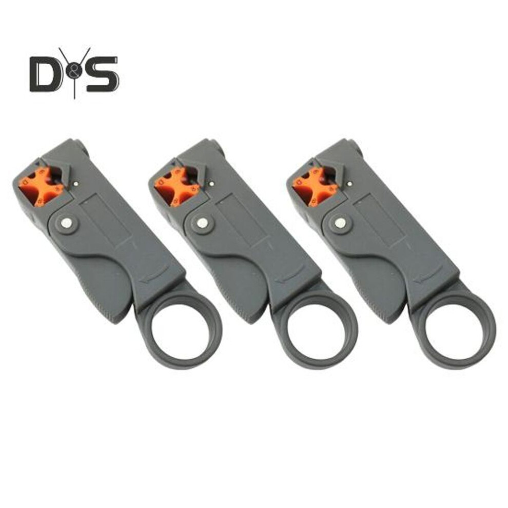 (as the picture, 3pcs) 1/2/3Pcs Rotary Coax Coaxial Cable Stripper Cutter Tools Adjustable Cutting Depth Compact Design Portable Coaxial Cable Stripper Wire Cutter