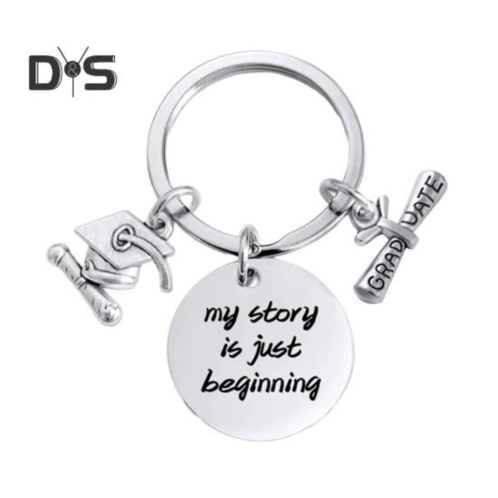 (Other, C) Graduation Gifts for Her Him Stainless Steel Class of 2025 Graduation Keychain Inspirational Keyring Gift for College High School Graduates