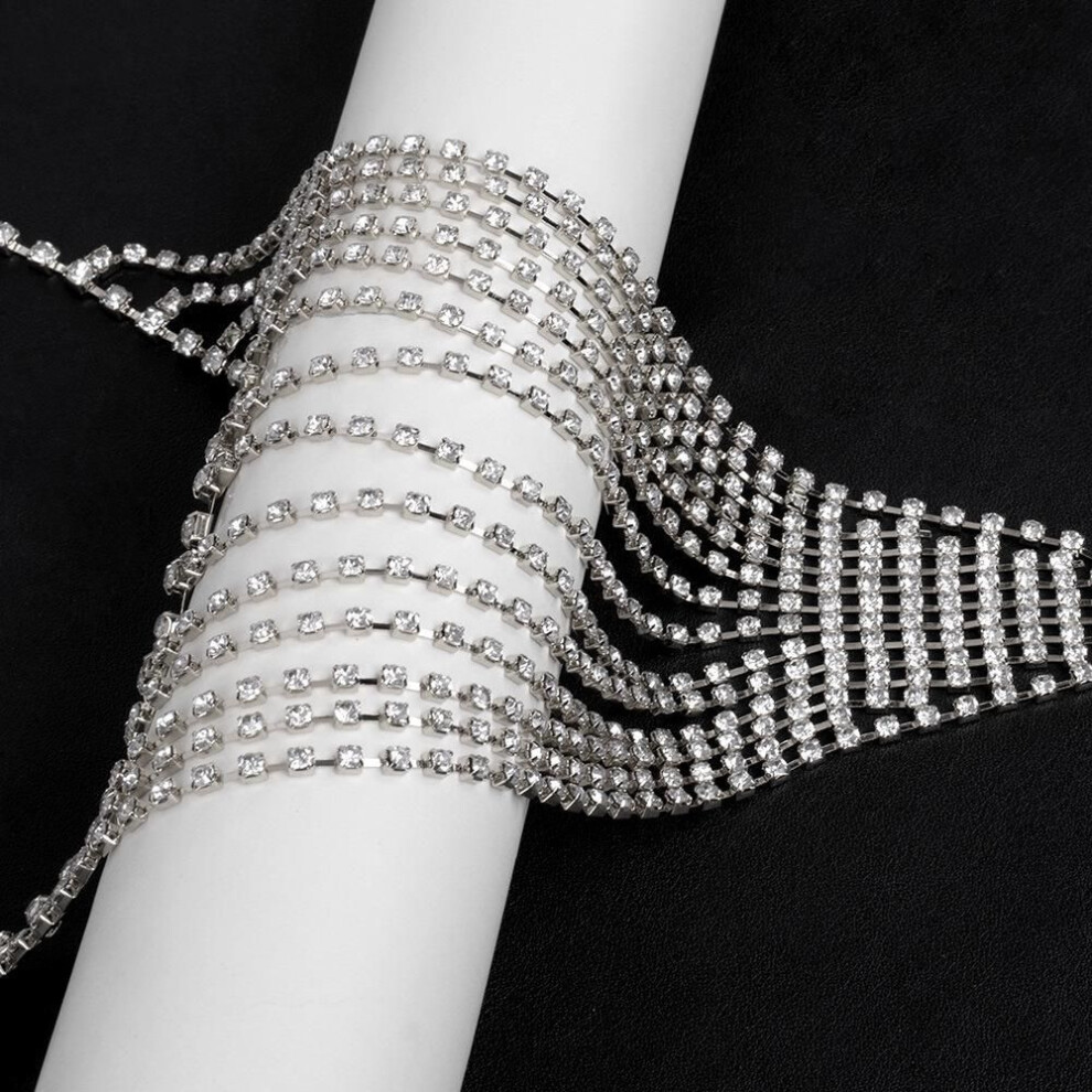 (silver) "european & American Rhinestone Bikini Thong Waist Chain