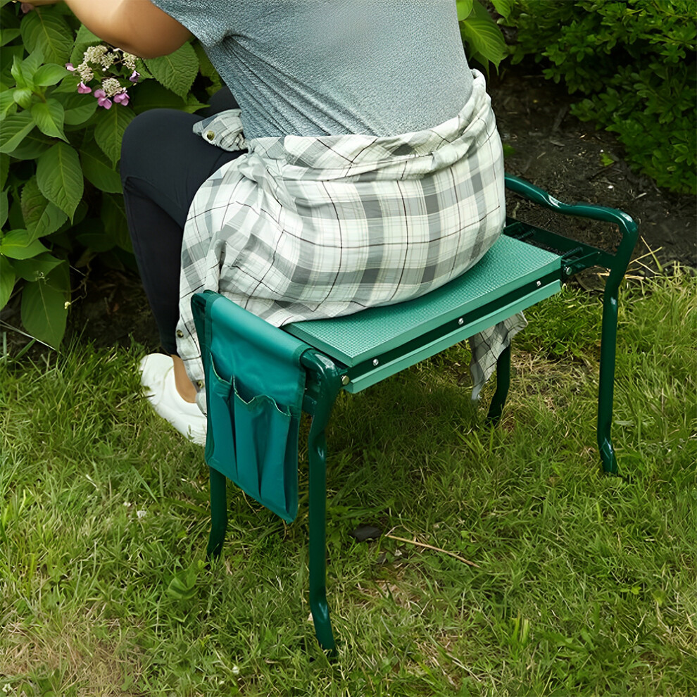 Folding Garden Kneeling Stool with 2 Detachable Tool Bags