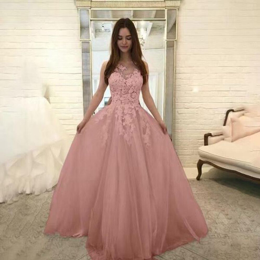 (pink, 4XL) 2025 summer new women's clothing sexy lace dress wedding dress plain and elegant sleeveless tutu dress long dress