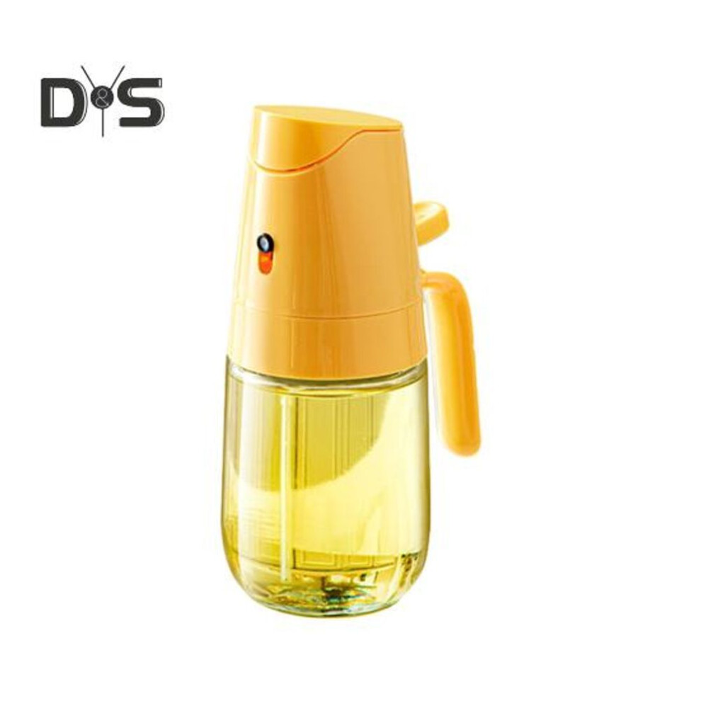 (yellow, 300ML) Oil Sprayer For Cooking 2 In 1 Oil Dispenser And Sprayer 300/500ml Glass Bottle Anti-drip Nozzle Easy To Clean Kitchen Tool For Oil Vinegar Sauces