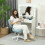 Vinsetto (Blue) Vinsetto Vanity Task Chair with Adjustable Height, Armless 1
