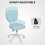 Vinsetto (Blue) Vinsetto Vanity Task Chair with Adjustable Height, Armless 4