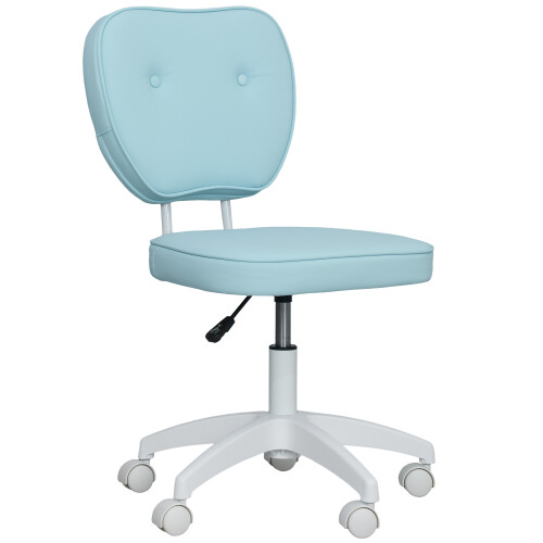 Vinsetto (Blue) Vinsetto Vanity Task Chair with Adjustable Height, Armless 1