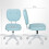 Vinsetto (Blue) Vinsetto Vanity Task Chair with Adjustable Height, Armless 3