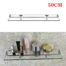 (50CM) Tempered Glass 6MM Wall-Mounted Bathroom Shelf