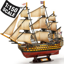 CubicFun 3D Jigsaw Puzzles Large HMS Victory Vessel Ship Sailboat Model Ship Kits for Adults Kids to Bulid - 189 Pieces