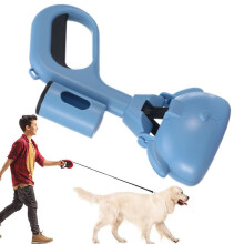 (Blue) Scooper For Dogs Non-Breakable Dog Poop Scoop With Bag Pet Supplies For Puppy Training Horse Stalls Outdoor Indoor Walking