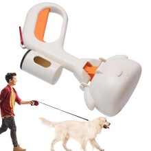 (Beige) Scooper For Dogs Non-Breakable Dog Poop Scoop With Bag Pet Supplies For Puppy Training Horse Stalls Outdoor Indoor Walking