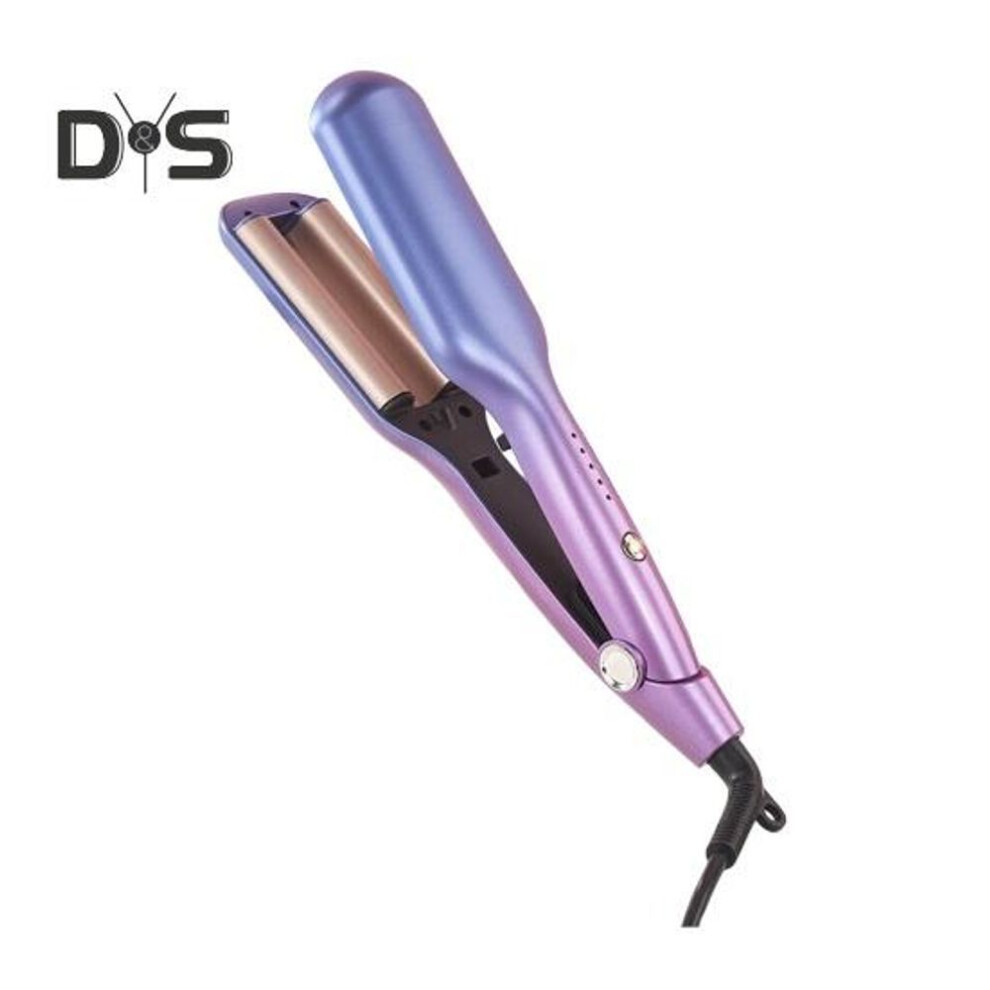 (purple, 25mm US Plug) 25/32MM Egg Roll Curling Iron 5 Temperature Adjustable French Wave Hair Curler Quick Heating Electric Hair Crimper Waver Women Wavy Hair Curling Wand