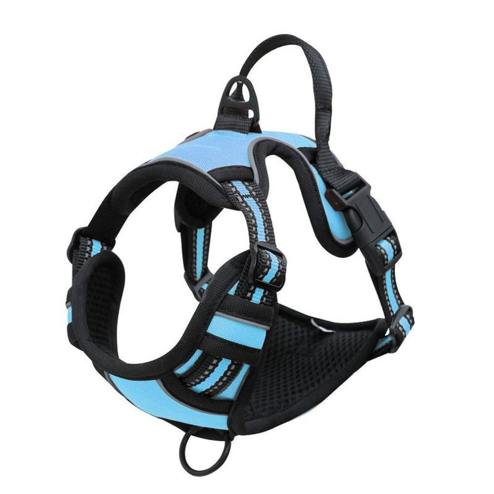 (M(7-18KG), blue) No Pull Dog Harness Large Dog Harnesses Heavy Duty Reflective Easy Control Handle For Large Dog Walking Medium Dogs Pet Supplies
