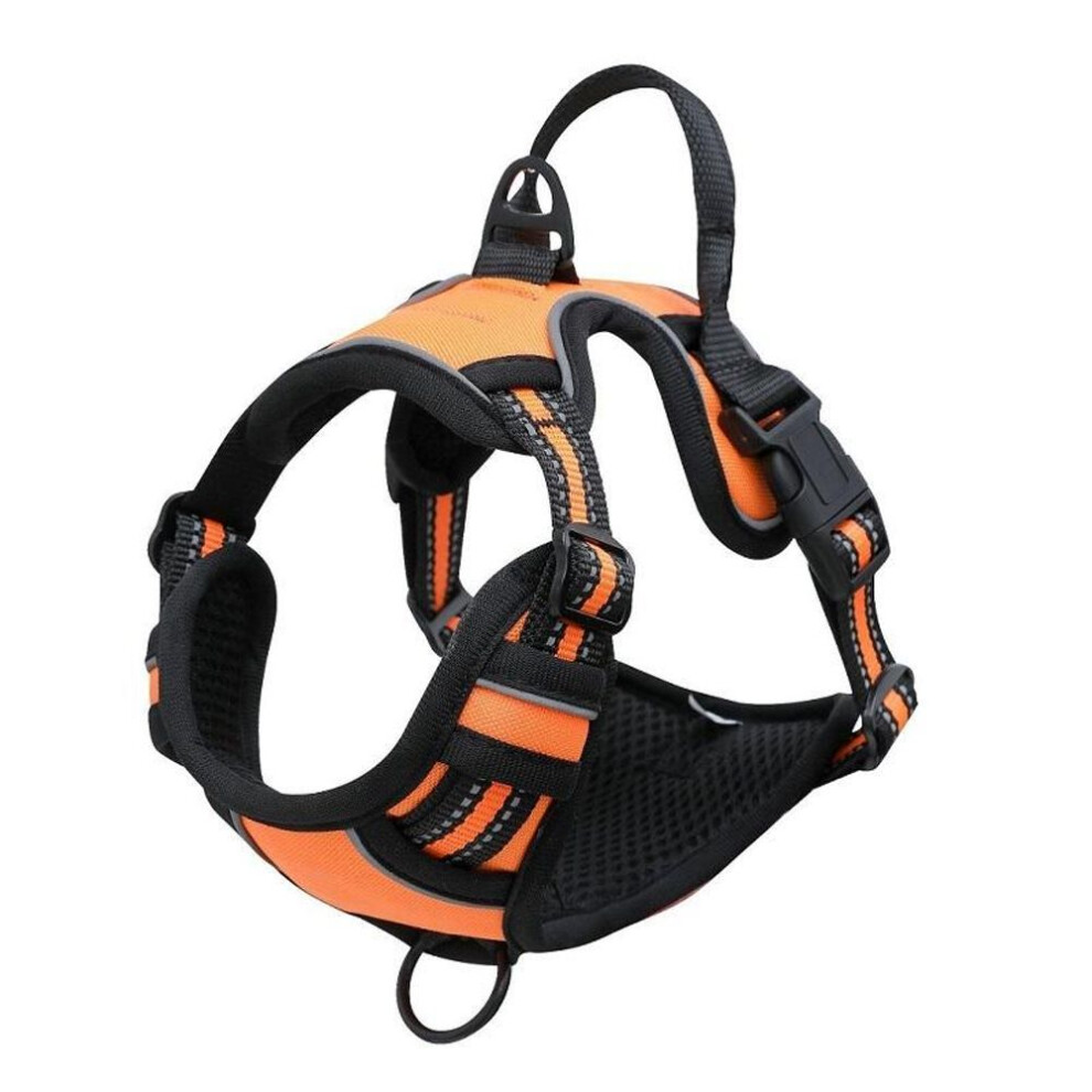 (S(4-7KG), orange) No Pull Dog Harness Large Dog Harnesses Heavy Duty Reflective Easy Control Handle For Large Dog Walking Medium Dogs Pet Supplies