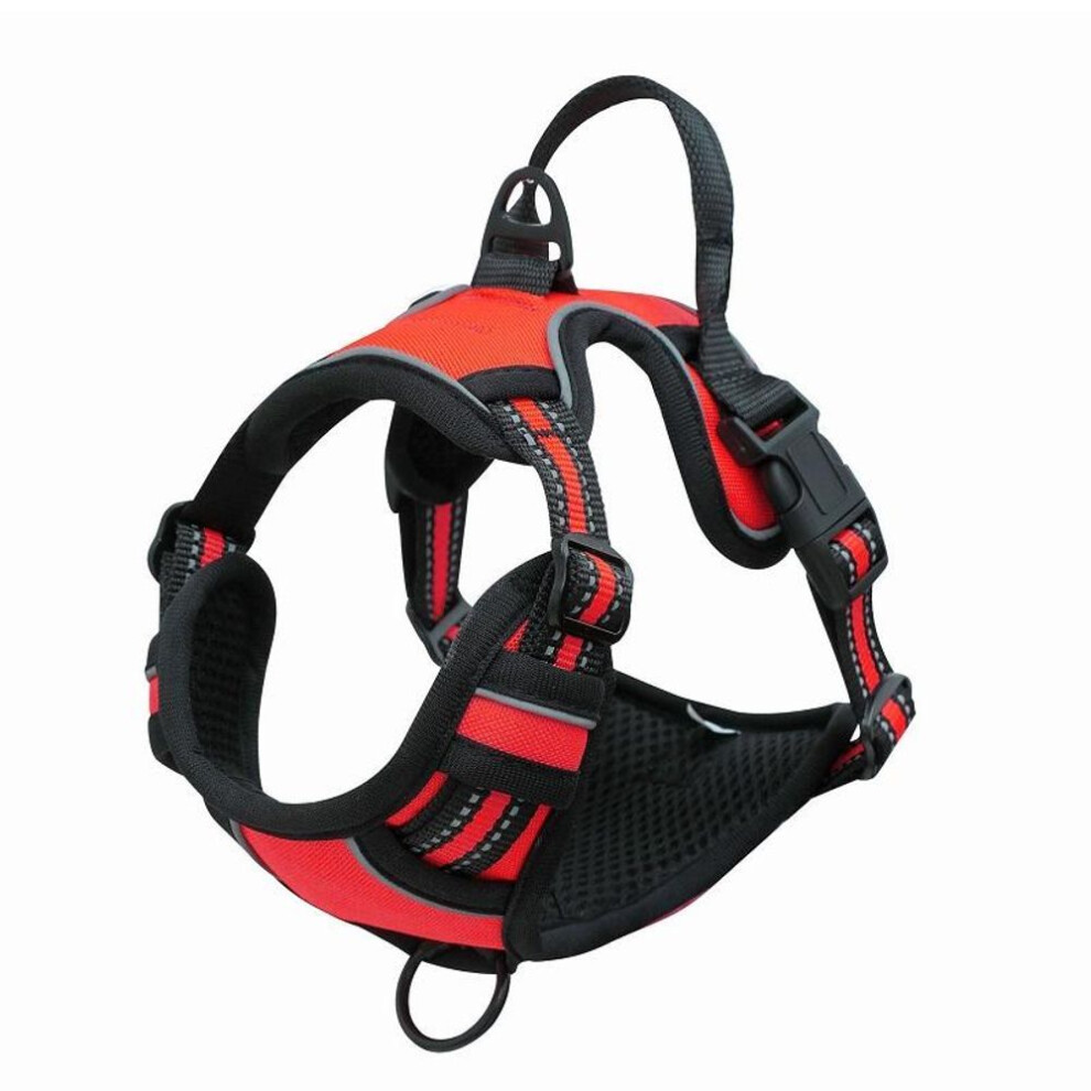(S(4-7KG), red) No Pull Dog Harness Large Dog Harnesses Heavy Duty Reflective Easy Control Handle For Large Dog Walking Medium Dogs Pet Supplies