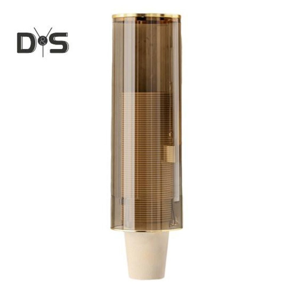 (tan) Paper Cup Holder Storage Rack Large Capacity Easy To Install Wall Mounted Disposable Paper Cup Holder Dispenser