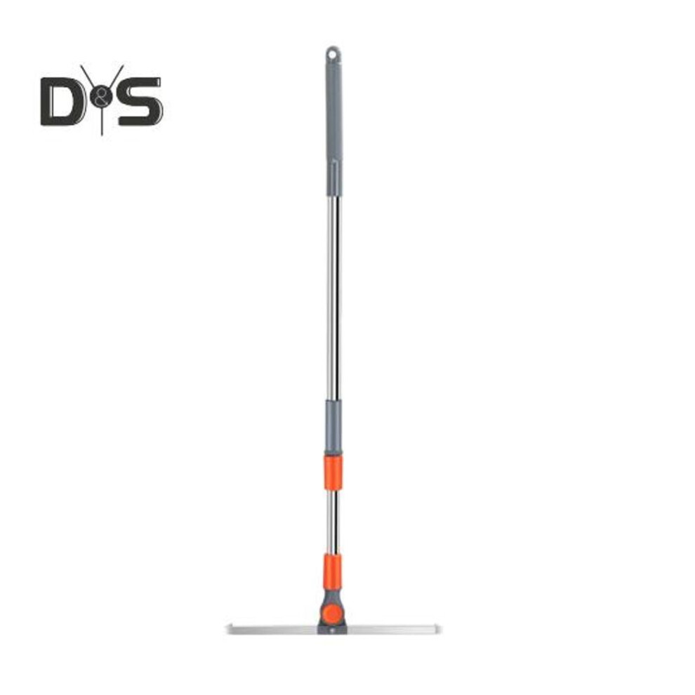 (as the picture, 35cm) 2-in-1 Floor Squeegee With Telescopic Handle Heavy Duty Household Bathroom Concrete Tile Floor Cleaning Scrubber Scraper Wiper Broom