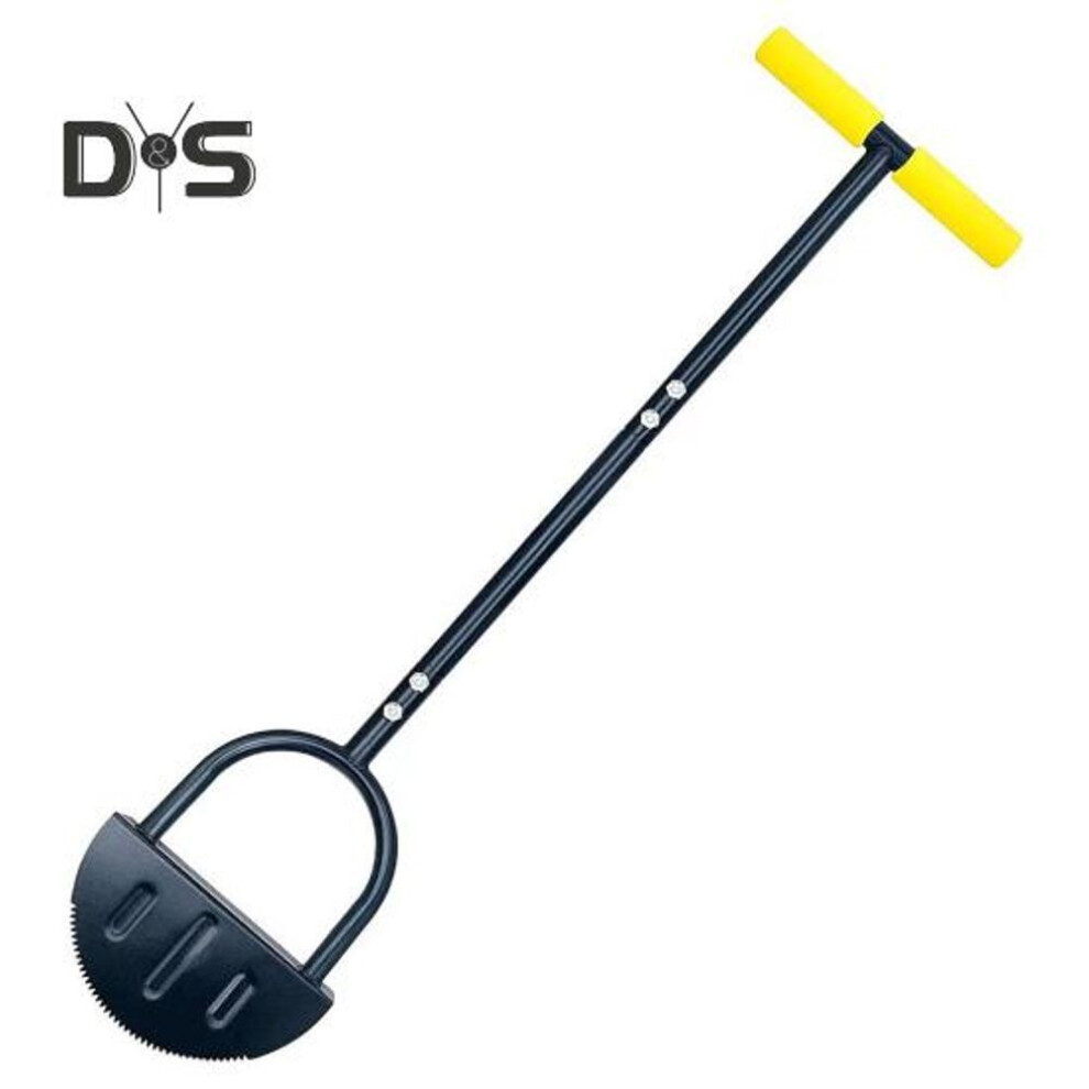 Manual Edger Lawn Tool Half Moon Edge Trimming Shovel With V-shaped Serrated Blade Solid Steel Lawn Edger Chopper With T-grip For Landscape Driveway