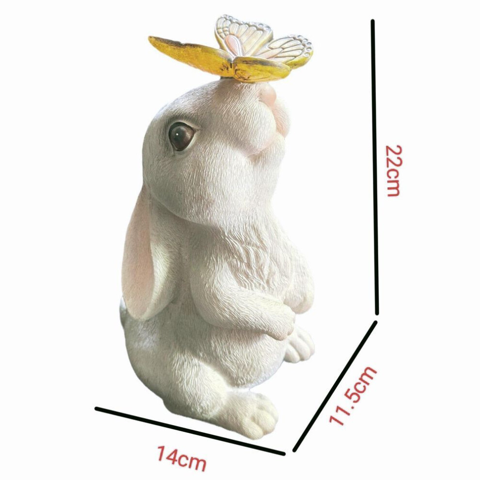 Waterproof Outdoor Solar Rabbit Statue: Colorful Garden Night Light Ornament