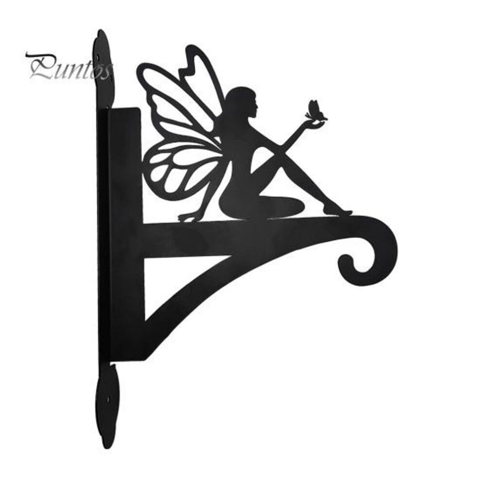 (as the picture, C) Wall Mounted Plant Hanger Outdoor Metal Hanging Wall Hooks Plant Bracket For Hanging Flower Basket Planter Pot Bird Feeder Wind Chimes Lantern