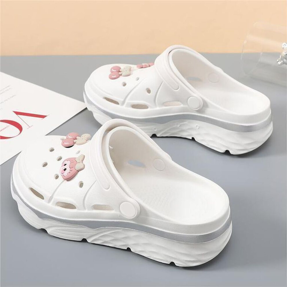 (white, 38-39) Girls Chunky Platform Sandals For Women Summer Thick Sole Beach Slippers Woman Non Slip Eva Clogs Garden Shoes