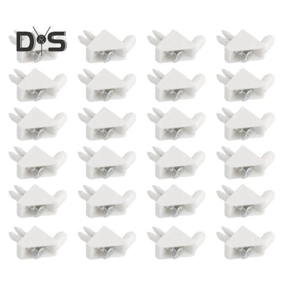 24Pcs Shelf Bracket Support Pegs Furniture Drawer Reinforcement Kit Corrosion Resistant Rustproof Bookcase Shelf Support Accessories
