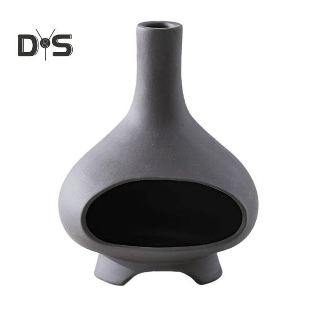 (black) Handmade Ceramics Palo Santo Holder Sages Stick Dish Smudge Bowl Cone Incense Burner Chimenea Yoga Meditation Zen Decoration