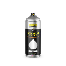 MET-SILVER-1 All-Purpose Metallic Silver Spray Paint 400 ml - Fast Dry, 2 m2 Coverage, No Primer Needed, Interior/Exterior, Craft & DIY