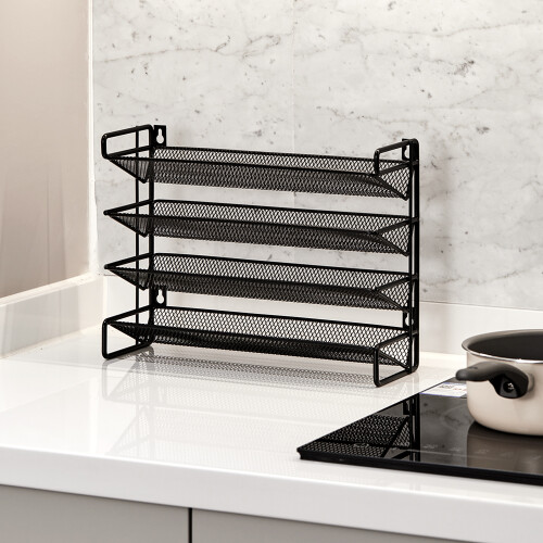 Living And Home 4-Tier Metal 24 Bottle Spice Rack Organizer Jar Rack 1