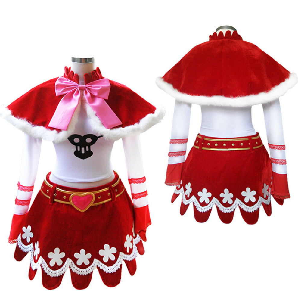 (3X-Large) Ghostly Princess Gown Lolita Dress with Umbrella Print, Anime Gothic Costume