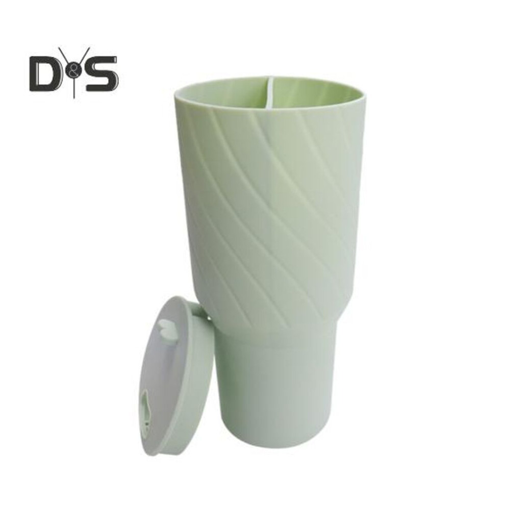 (green, 40oz) Silicone Cup Liner 2-in-1 Separator for 2 Drinks in 1 Cup Food Grade Silicone Cup Divider Compatible with 40 Oz Cups Reusable Drink Separator