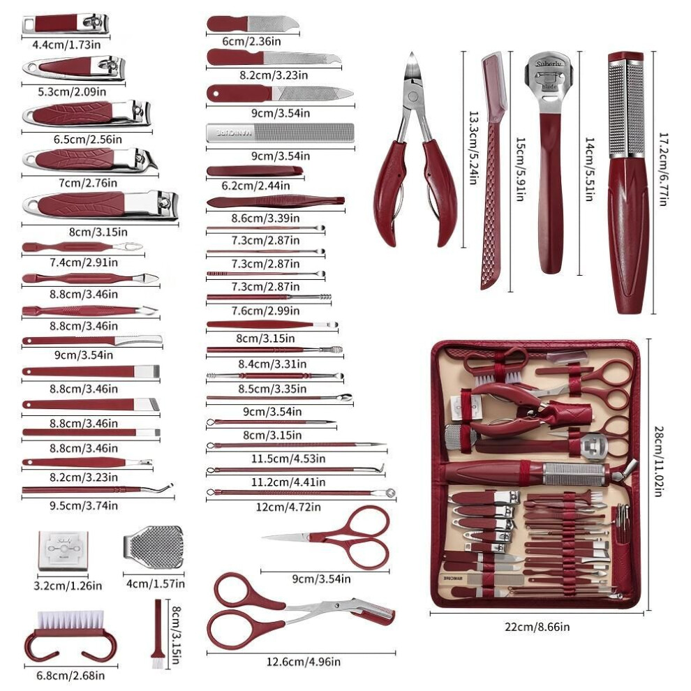 42pcs Set Nail Clippers Manicure Tools Foot, Hand and Nail Care Products Foot Grinding Tools
