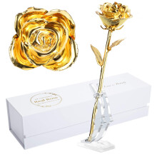 MAXSPT 24K Goldene Rose, goldbeschichtete Rose aus echter Rose, Geschenke für sie und für meine Frau