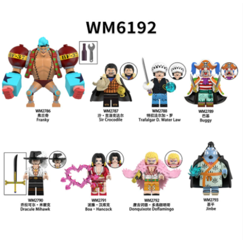 8PCS One Piece Minifigure Building Blocks Fits Lego