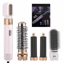 (Gold) 5 in 1 Electric Hair Dryer Blow Hair Curler Set Detachable Styler Hot Air Brush
