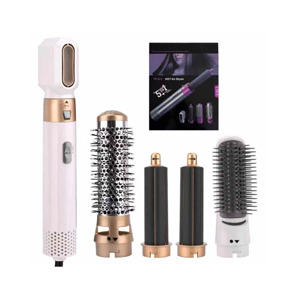 Gold (Gold) 5 In 1 Electric Hair Dryer Blow Hair Curler Set Detachable Styler Hot Air Brush