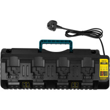 4 Ports Battery Charger Compatible with DCB104 Dewalt Series Battery