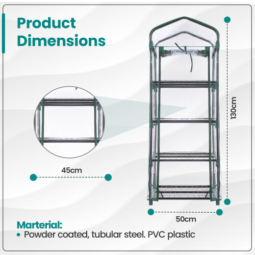 4 Tier PVC Mini Greenhouse, Super Easy Assembly 1