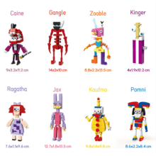 8PCS The Amazing Digital Circus Figures Building Blocks Toy Kids Gift