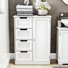 4 Drawer 1 Door Bathroom Floor Cabinet Storage