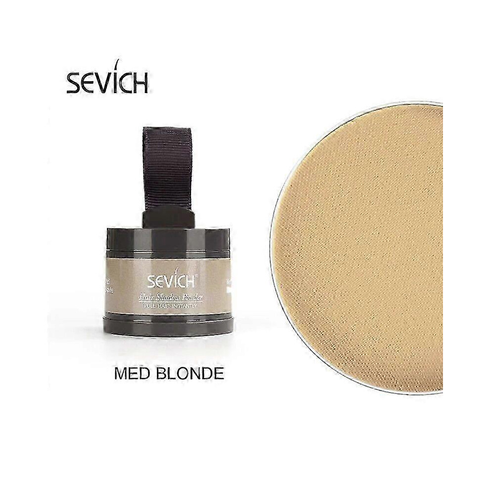 (Med Blonde) Sevich Hairline Powder 13 Color Hair Root Cover Up Water Proof Instant Modified Repair Hair Shadow Powder