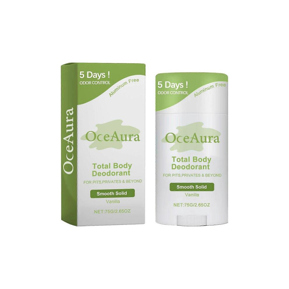White Oceaura Vanilla Body Care Stick Summer Sports Armpit Refreshing Smear Care Stick