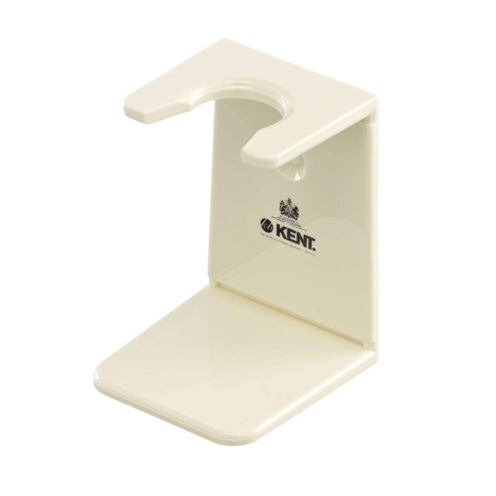 KENT VSB5 Small White Plastic Shaving Brush Stand for Self Adhesive Hang Drying Shave Brush. Essential Part of Any Mens Shaving Kit  Shaving Brush Hol