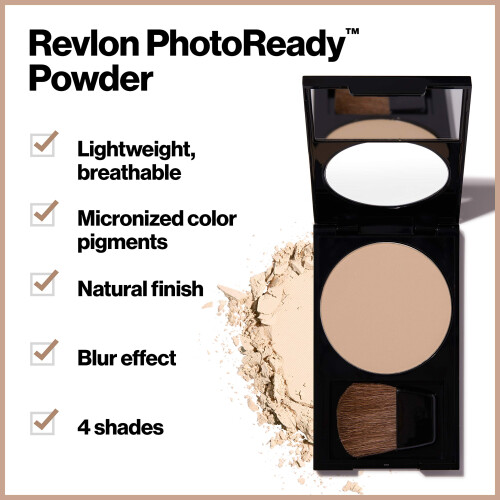 Revlon Revlon PhotoReady Πούδρα Μακιγιάζ, Μεσαία-Πλήρης Κάλυψη, Χωρίς Λάμψη, 001 Διαφανής, 0.25 oz 1