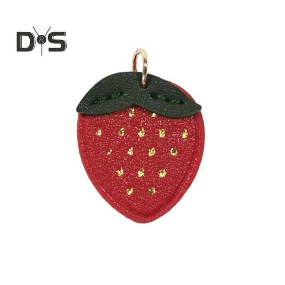 (Other, Strawberry) Bag Pendant Keychain Fruit Flower Leaf Shape Charm Keyring Bags Backpacks Phones Imitation Leather Keychain